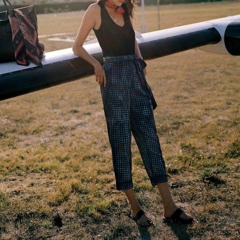 Anthropologie Maeve Bleached Slim‎ Trousers